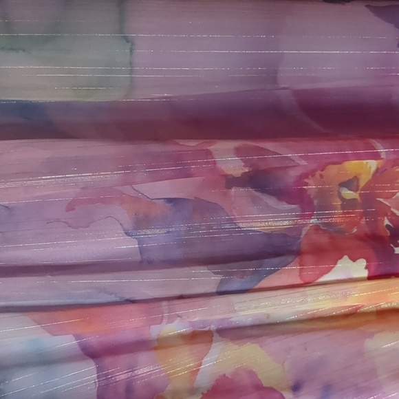 Eliza J Purple Watercolor Strapless Maxi Dress - Picture 3 of 8